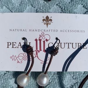 Pearl Couture Handcrafted Leather Pearl set New